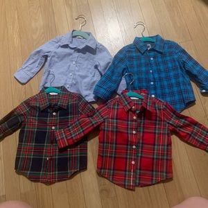 Lot of 4 - Janie and Jack boy shirts 6-12m